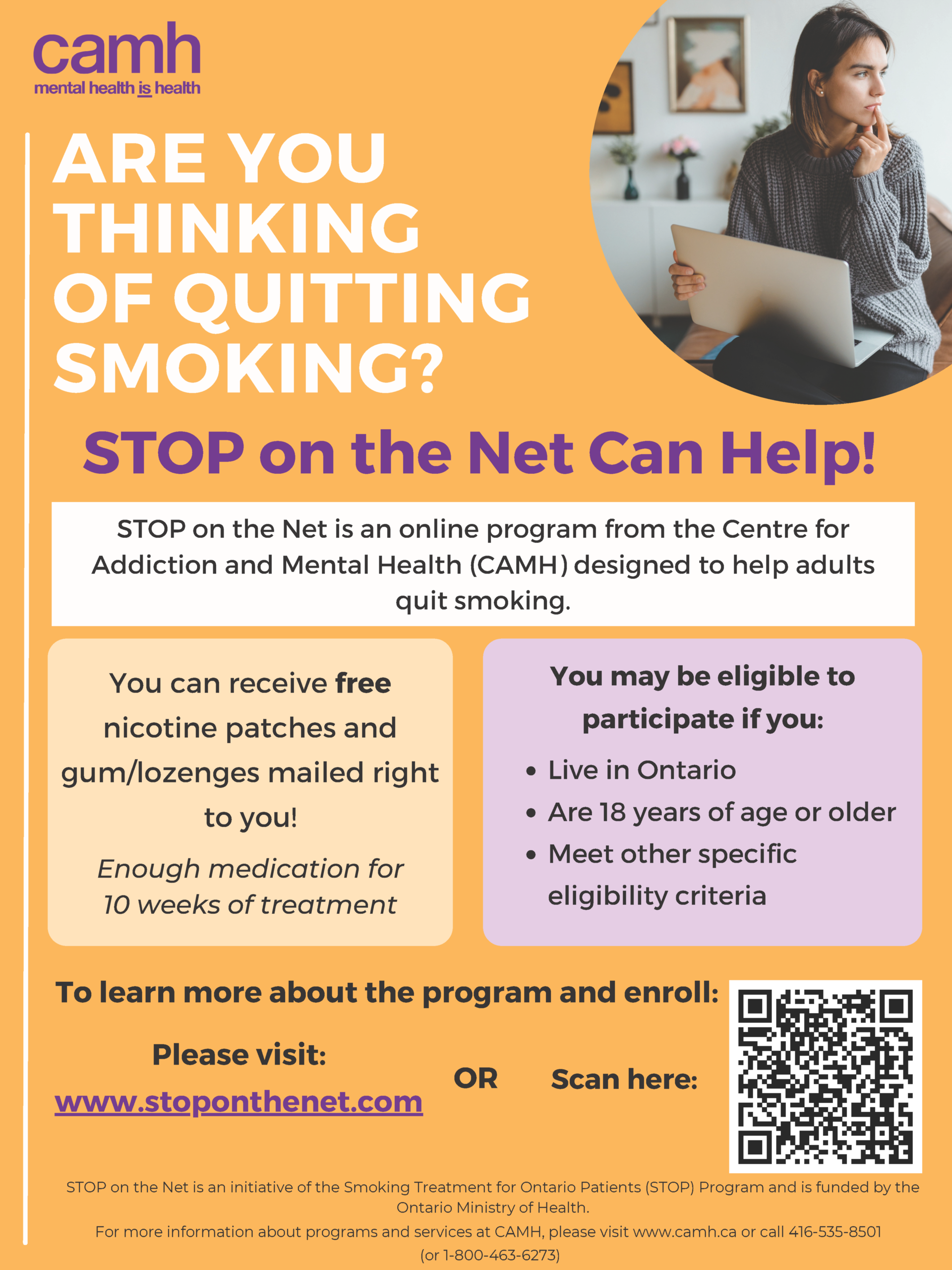 Are you thinking of quitting smoking? STOP on the Net can Help!